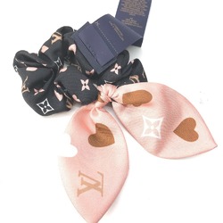 LOUIS VUITTON M78431 Monogram Heart Scrunchie Set (1 Piece Only) Hair Tie Silk Women's Pink