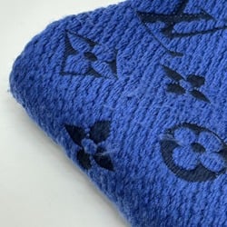 LOUIS VUITTON M70812 Monogram Echarpe Mania Scarf Wool Silk Women's Blue Denim Dark