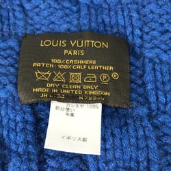 LOUIS VUITTON M75339 Echarpe Helsinki Leather Tag Scarf Cashmere Men's Blue