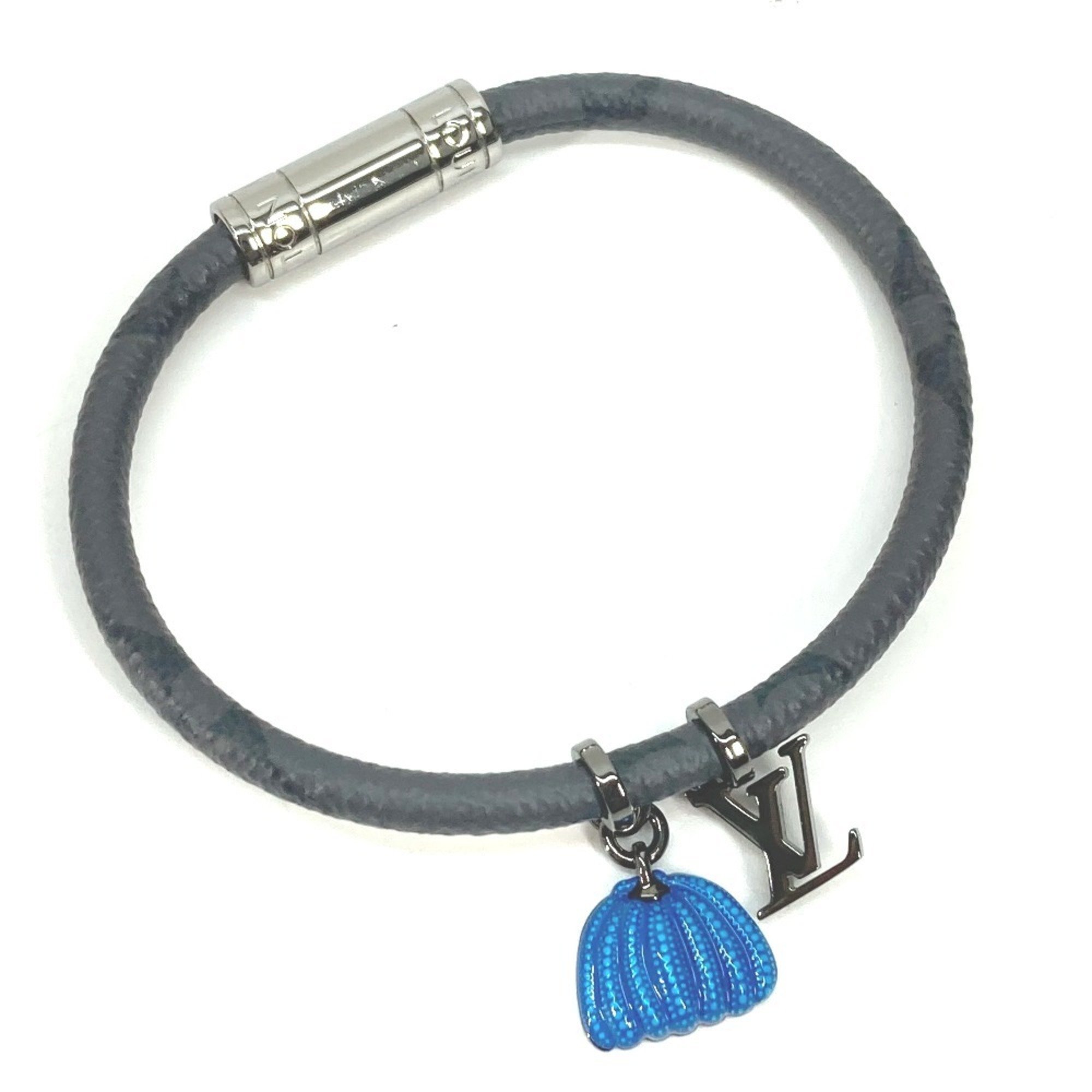 LOUIS VUITTON M8153E Yayoi Kusama LV x YK Bracelet Hang It Pumpkin Bangle Monogram Reverse Canvas Men's Grey