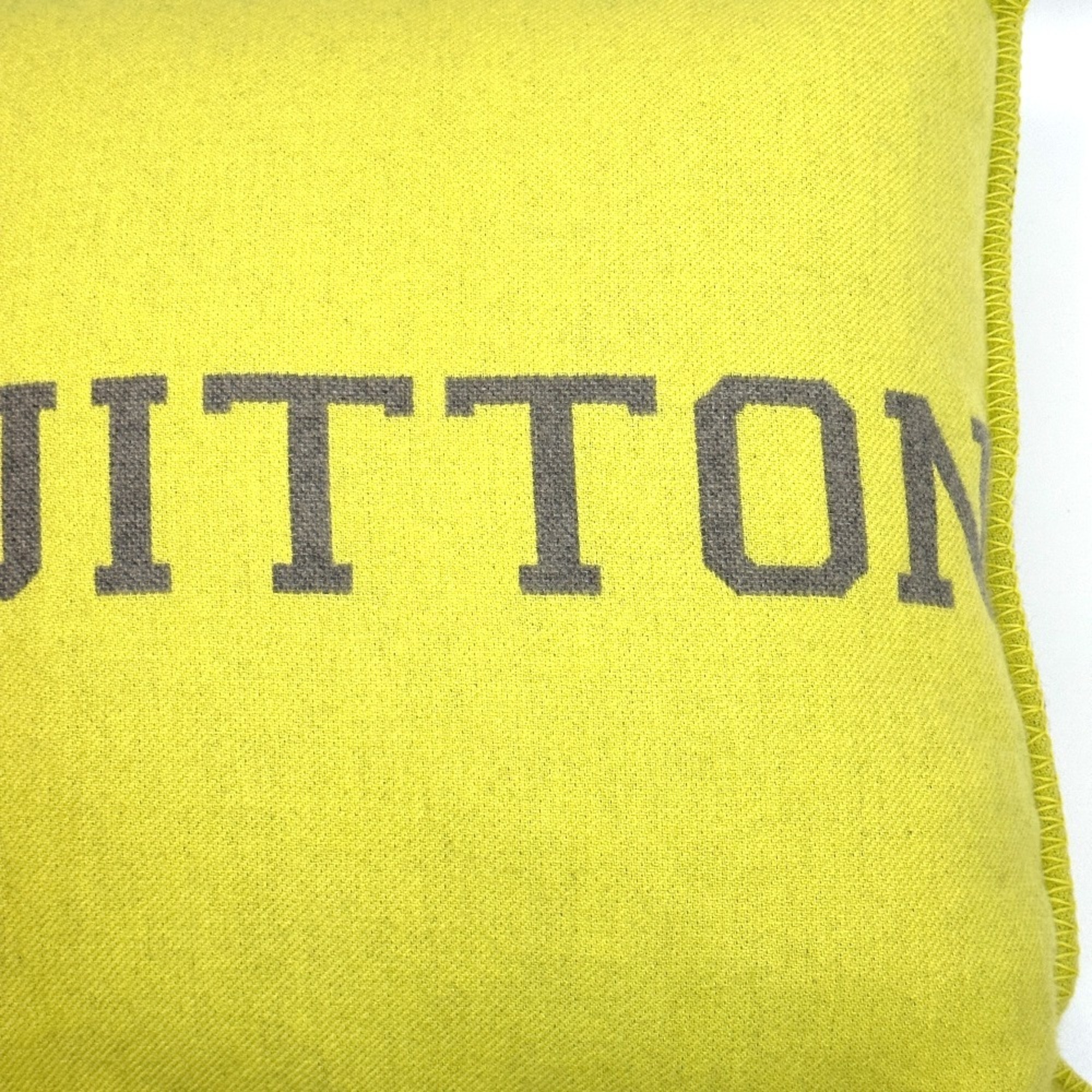 LOUIS VUITTON MP2158 Bicolor Cushion Julio Louis Pillow Wool Cashmere Men's Yellow