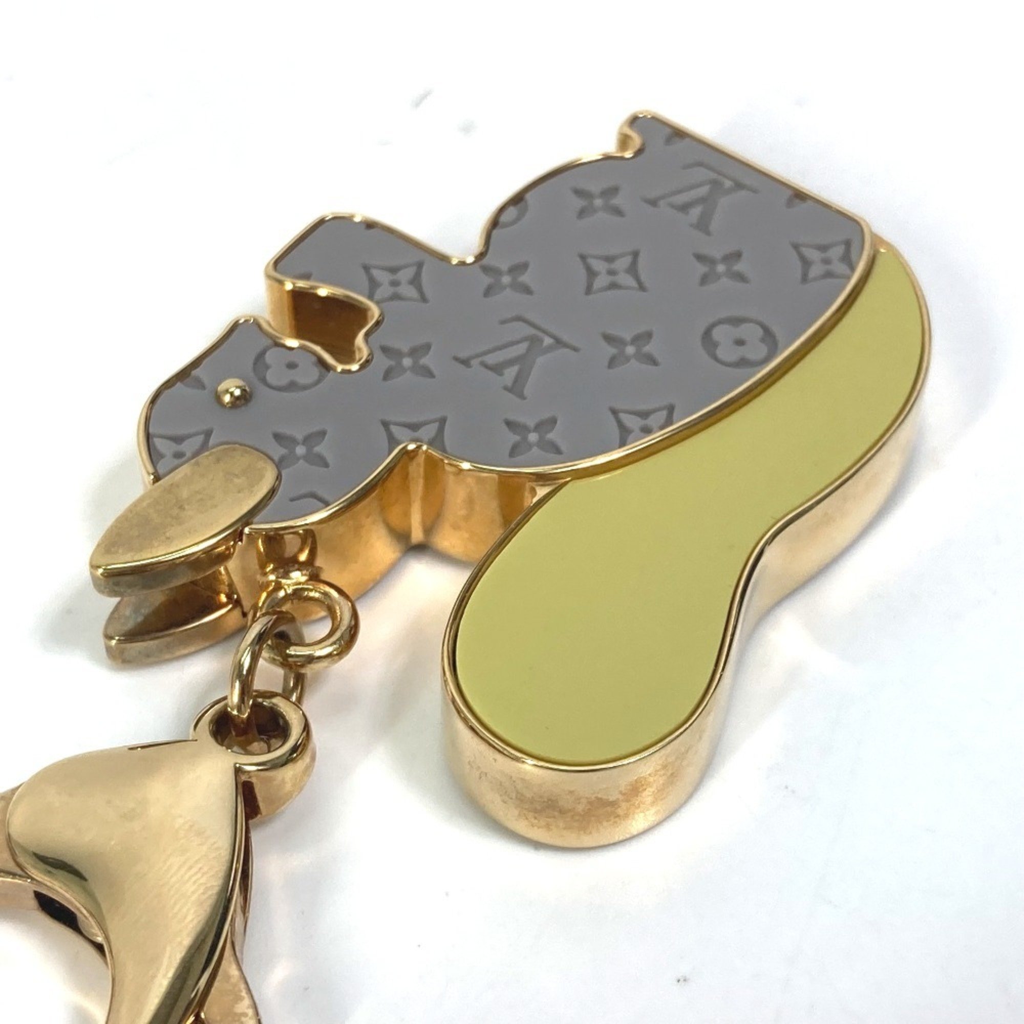 LOUIS VUITTON M66128 Squirrel Bijou Sac Animania Eclair Bag Charm Keychain Metal Women's Grey