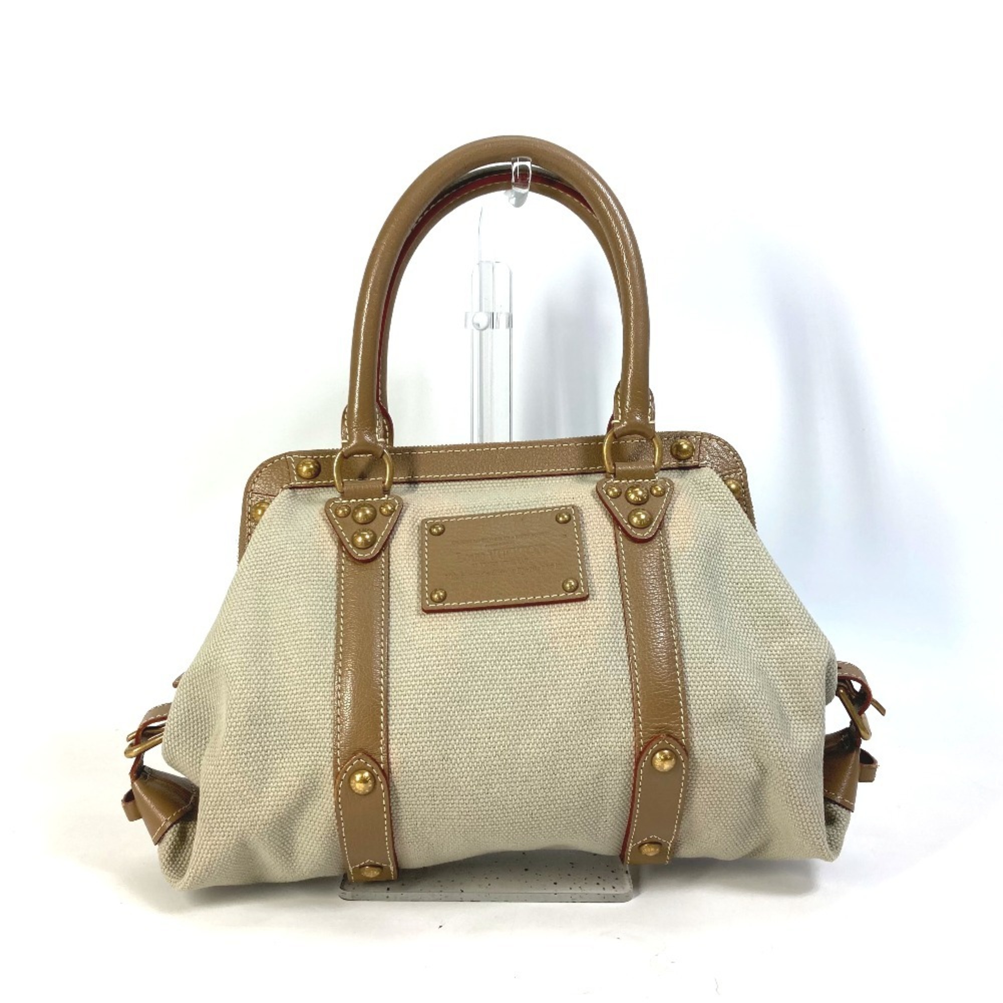 LOUIS VUITTON M48827 Antigua Sac de Nuit PM Toal Trianon Shoulder Bag Handbag Canvas Leather Women's Beige