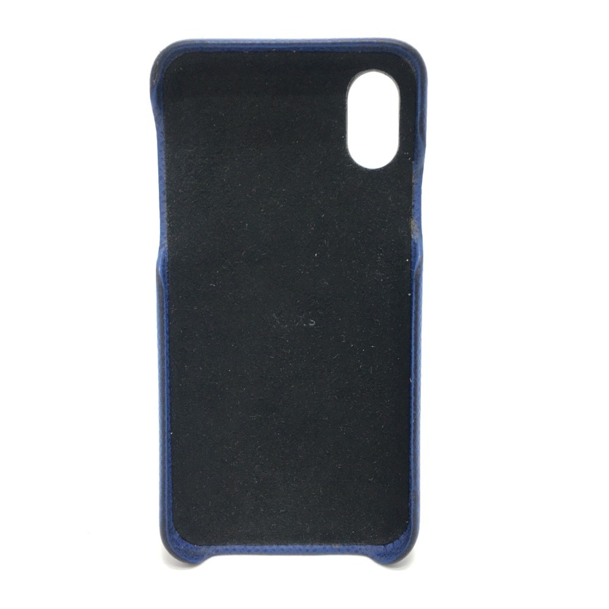 LOUIS VUITTON M67680 Taiga Rama iPhone Bumper XS Monogram Case Leather Canvas Men's Women's Cobalt Blue