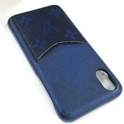 LOUIS VUITTON M67680 Taiga Rama iPhone Bumper XS Monogram Case Leather Canvas Men's Women's Cobalt Blue