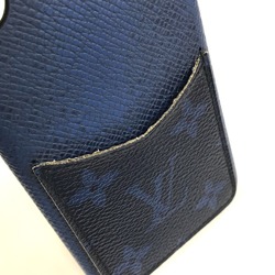 LOUIS VUITTON M67680 Taiga Rama iPhone Bumper XS Monogram Case Leather Canvas Men's Women's Cobalt Blue