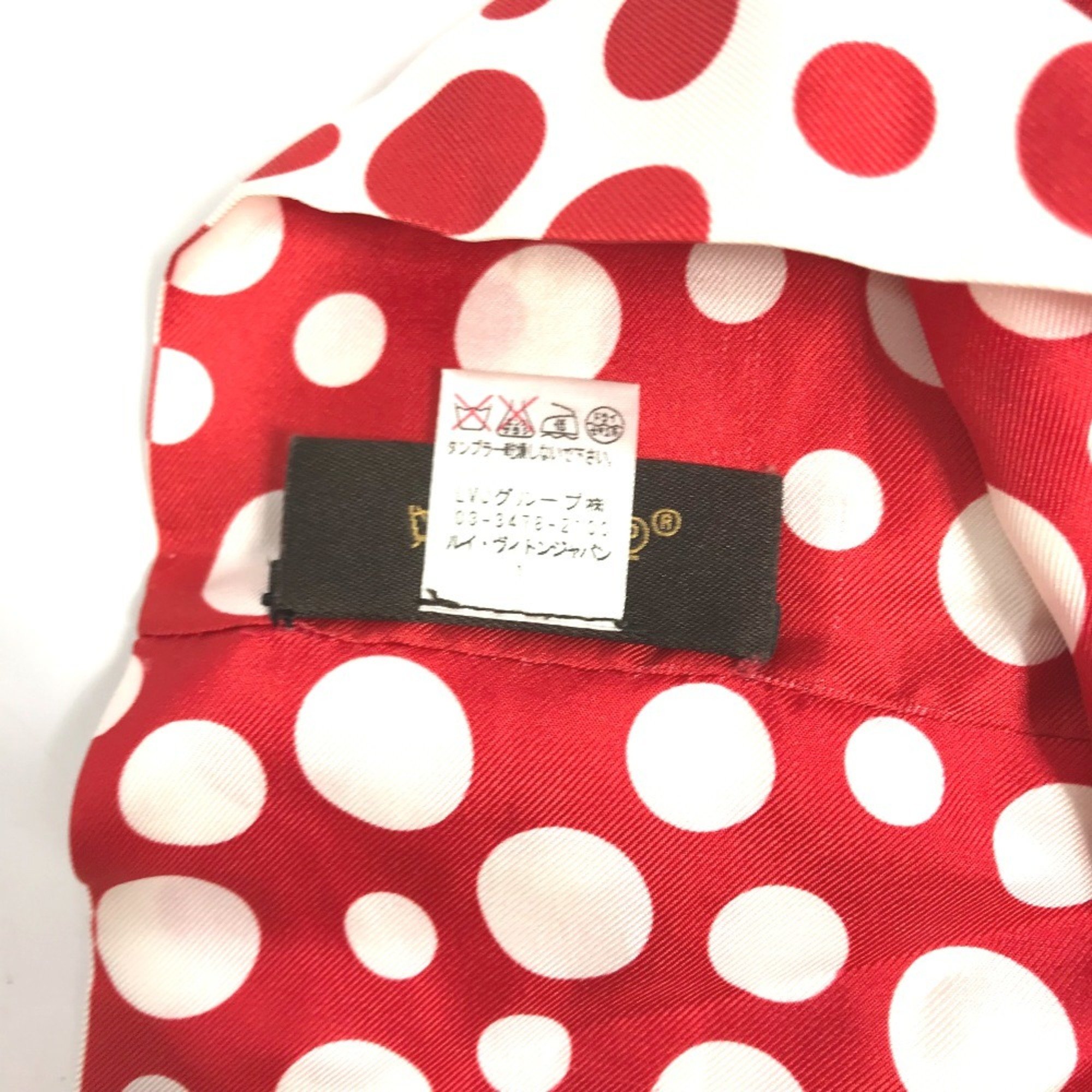 LOUIS VUITTON M74623 Yayoi Kusama Collaboration Snood Dot Infinity Scarf Silk Women's Red