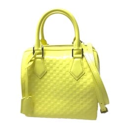 LOUIS VUITTON M48902 Damier Facets Speedy Cube PM Handbag Shoulder Bag Brushed Shiny Calf Leather Women's Jaune Hiero?