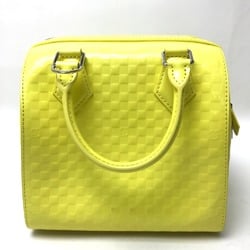 LOUIS VUITTON M48902 Damier Facets Speedy Cube PM Handbag Shoulder Bag Brushed Shiny Calf Leather Women's Jaune Hiero?