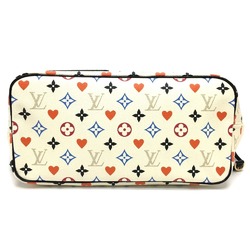 LOUIS VUITTON M57462 Game On Monogram Neverfull MM Playing Cards Tote Bag Canvas Women's Blanc Multicolor