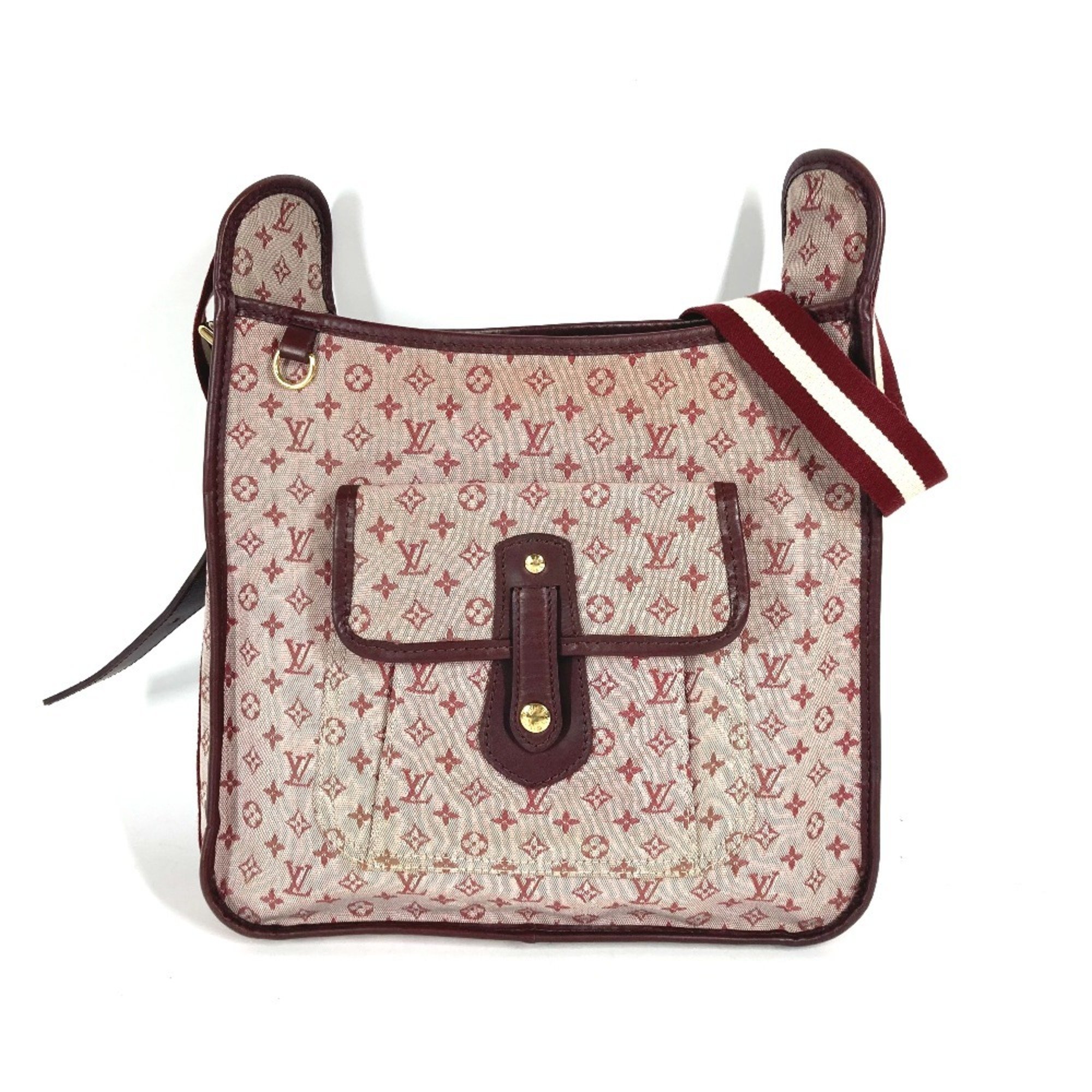 LOUIS VUITTON M92321 Monogram Busas Marie Kate Shoulder Bag Canvas Women's Cerise Red