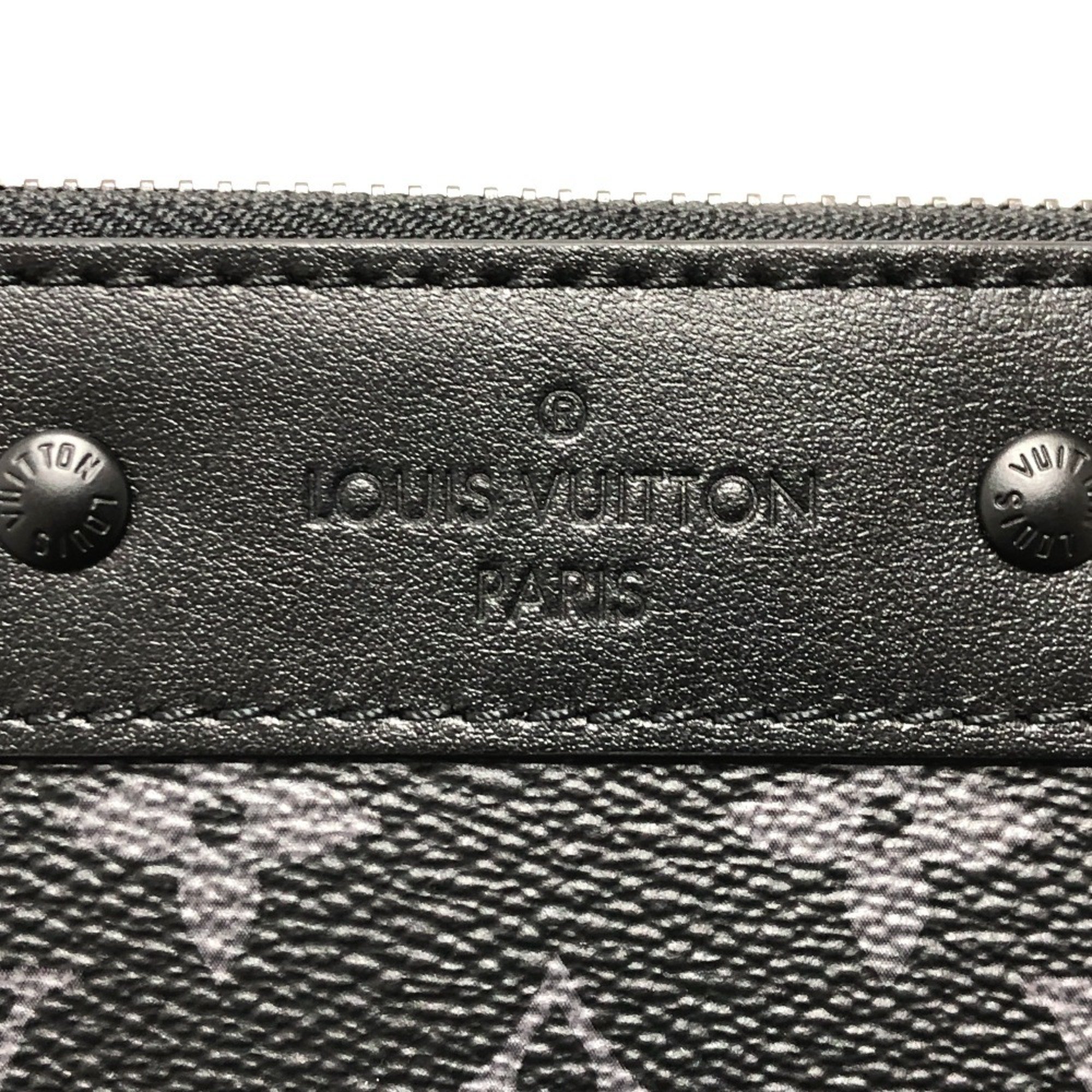 LOUIS VUITTON M81569 Pochette To Go Clutch Bag Monogram Eclipse Canvas Men's Black