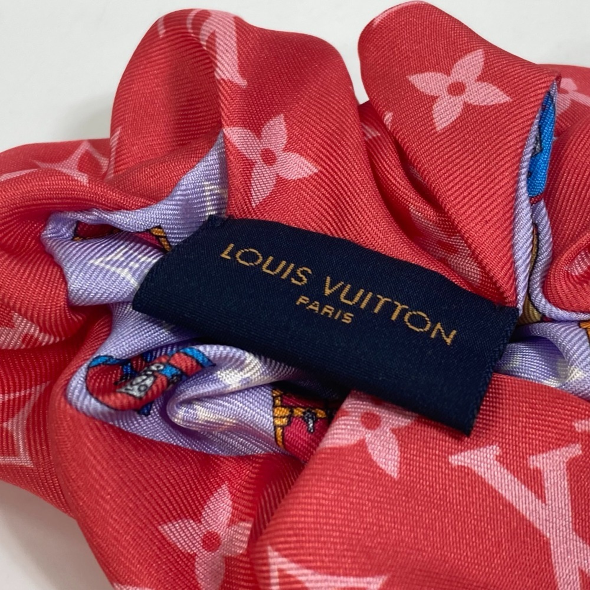 LOUIS VUITTON M77692 1 piece scrunchie set, Maru hair scrunchie, silk, ladies, multi-color