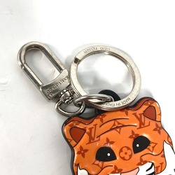 LOUIS VUITTON M77174 Porto Cle Tiger Animal Bag Charm Keychain Leather Women's Orange