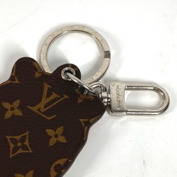 LOUIS VUITTON M77174 Porto Cle Tiger Animal Bag Charm Keychain Leather Women's Orange