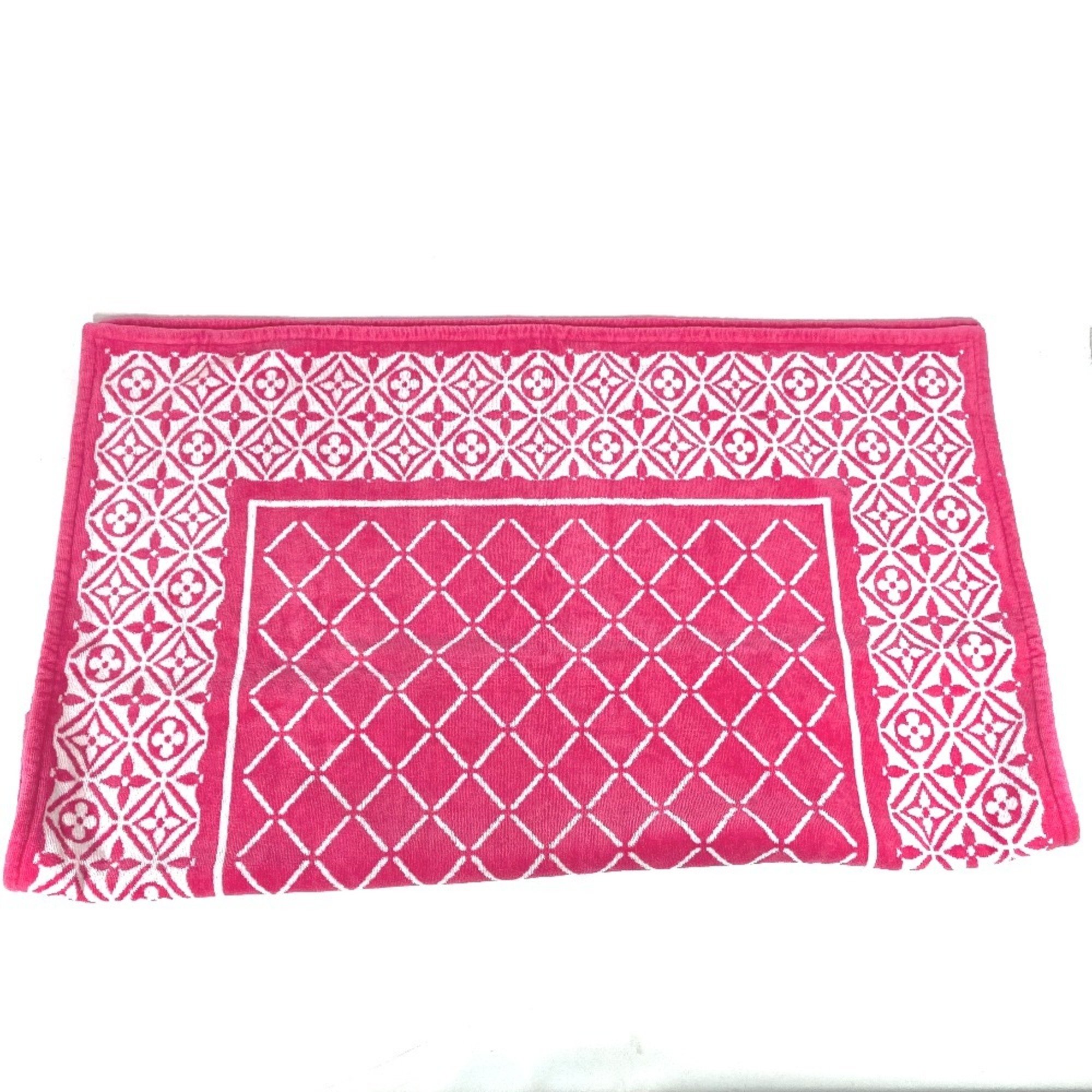 LOUIS VUITTON M79061 LV By the Pool Beach Towel Monogram Flower Tile Bath Lap Blanket Cotton Women's Pink