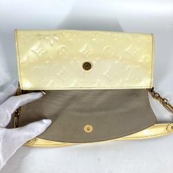 LOUIS VUITTON M93541 Monogram Vernis Sunset Bluebird Chain Bag Clutch Long Wallet Shoulder Women's Pearl White