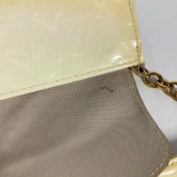 LOUIS VUITTON M93541 Monogram Vernis Sunset Bluebird Chain Bag Clutch Long Wallet Shoulder Women's Pearl White