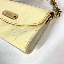 LOUIS VUITTON M93541 Monogram Vernis Sunset Bluebird Chain Bag Clutch Long Wallet Shoulder Women's Pearl White