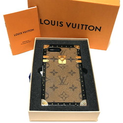 LOUIS VUITTON M64487 Monogram Reverse Eye Trunk iPhone 7+ Case Smartphone Canvas Plastic Women's Brown