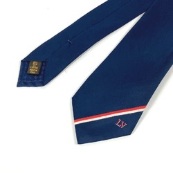 LOUIS VUITTON M70220 Pochette LV Ruban Handkerchief & Tie Set Pocket Square Silk Cotton Men's Marine Navy