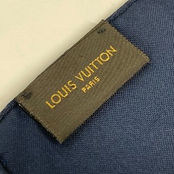 LOUIS VUITTON M70220 Pochette LV Ruban Handkerchief & Tie Set Pocket Square Silk Cotton Men's Marine Navy