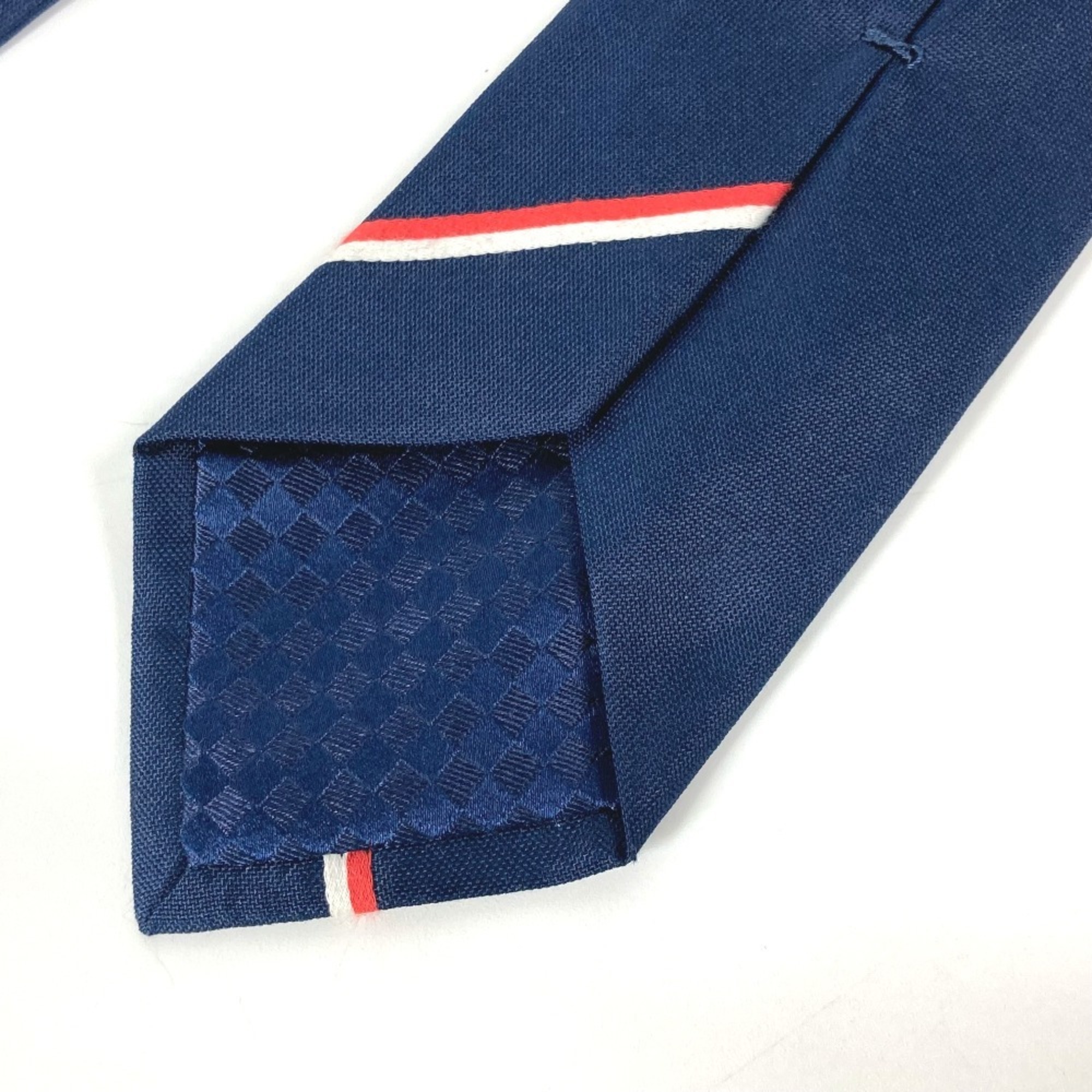 LOUIS VUITTON M70220 Pochette LV Ruban Handkerchief & Tie Set Pocket Square Silk Cotton Men's Marine Navy