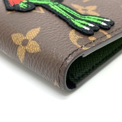 LOUIS VUITTON M80156 Animal Monogram Portefeuille Slender NM Billfold Bi-fold Wallet Canvas Men's Brown