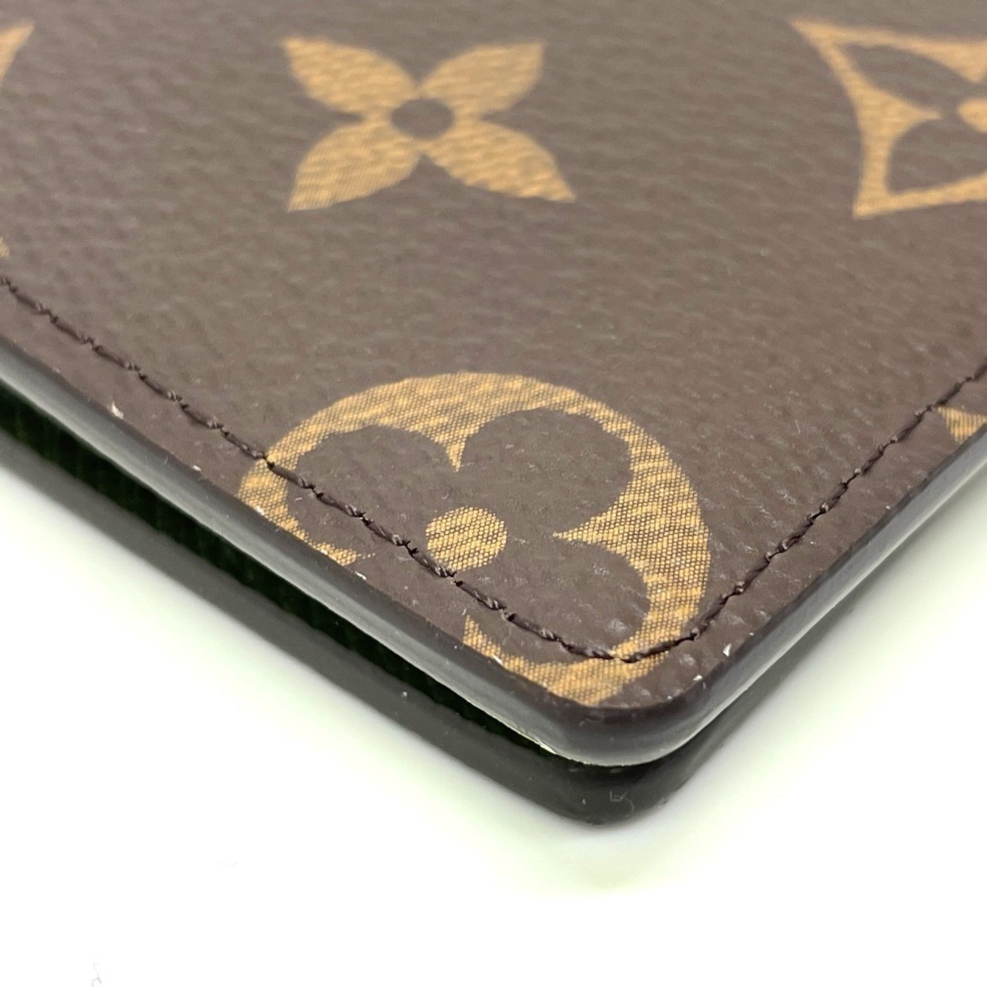 LOUIS VUITTON M80156 Animal Monogram Portefeuille Slender NM Billfold Bi-fold Wallet Canvas Men's Brown