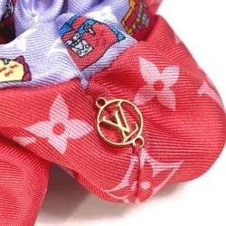 LOUIS VUITTON M77692 Hair Tie Scrunchie Set Maru 1 Piece Only Silk Women's Pink