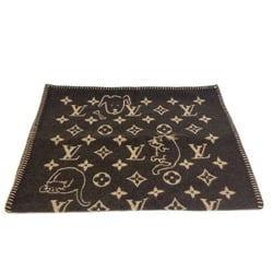 LOUIS VUITTON MP2260 Couverture Small Catgram Blanket Cat Wool Cashmere Men's Women's Brown