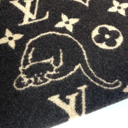 LOUIS VUITTON MP2260 Couverture Small Catgram Blanket Cat Wool Cashmere Men's Women's Brown