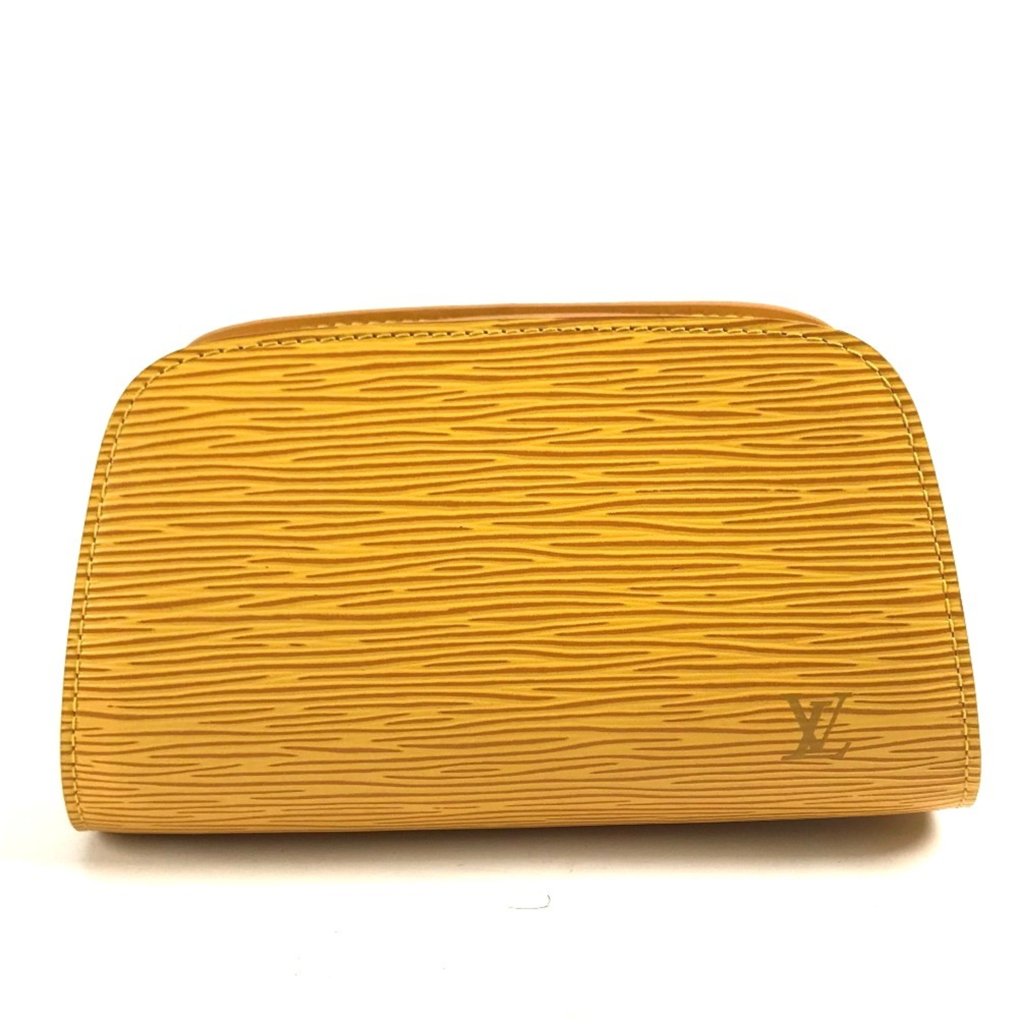 LOUIS VUITTON M48449 Epi Dauphine PM Pouch Leather Women's Tassili Yellow