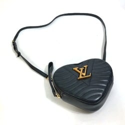 LOUIS VUITTON M52796 Pochette Bag Clutch New Wave Heart Shoulder Leather Women's Black