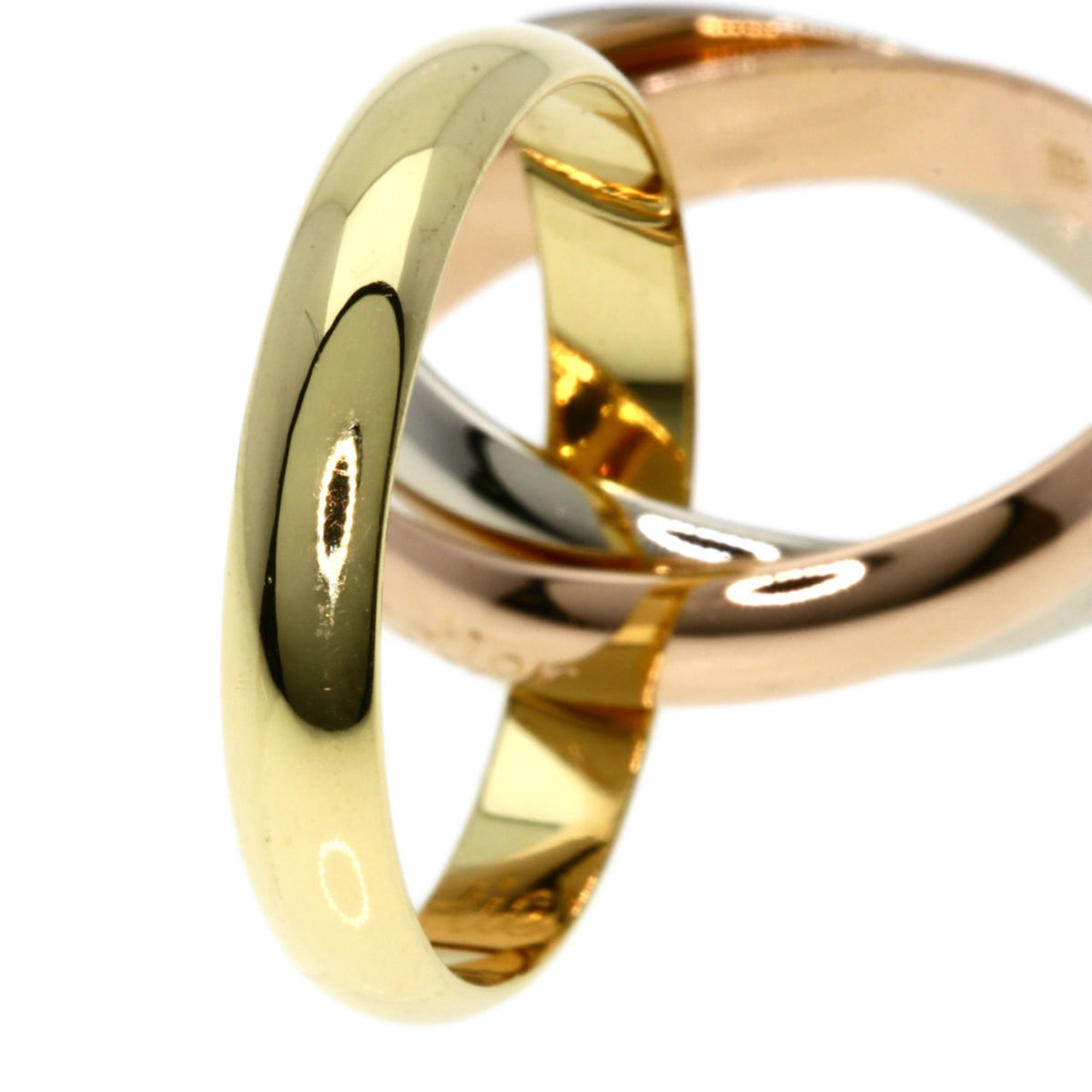 Cartier Trinity #53 Ring, K18 Yellow Gold, K18WG, K18PG, Women's, CARTIER