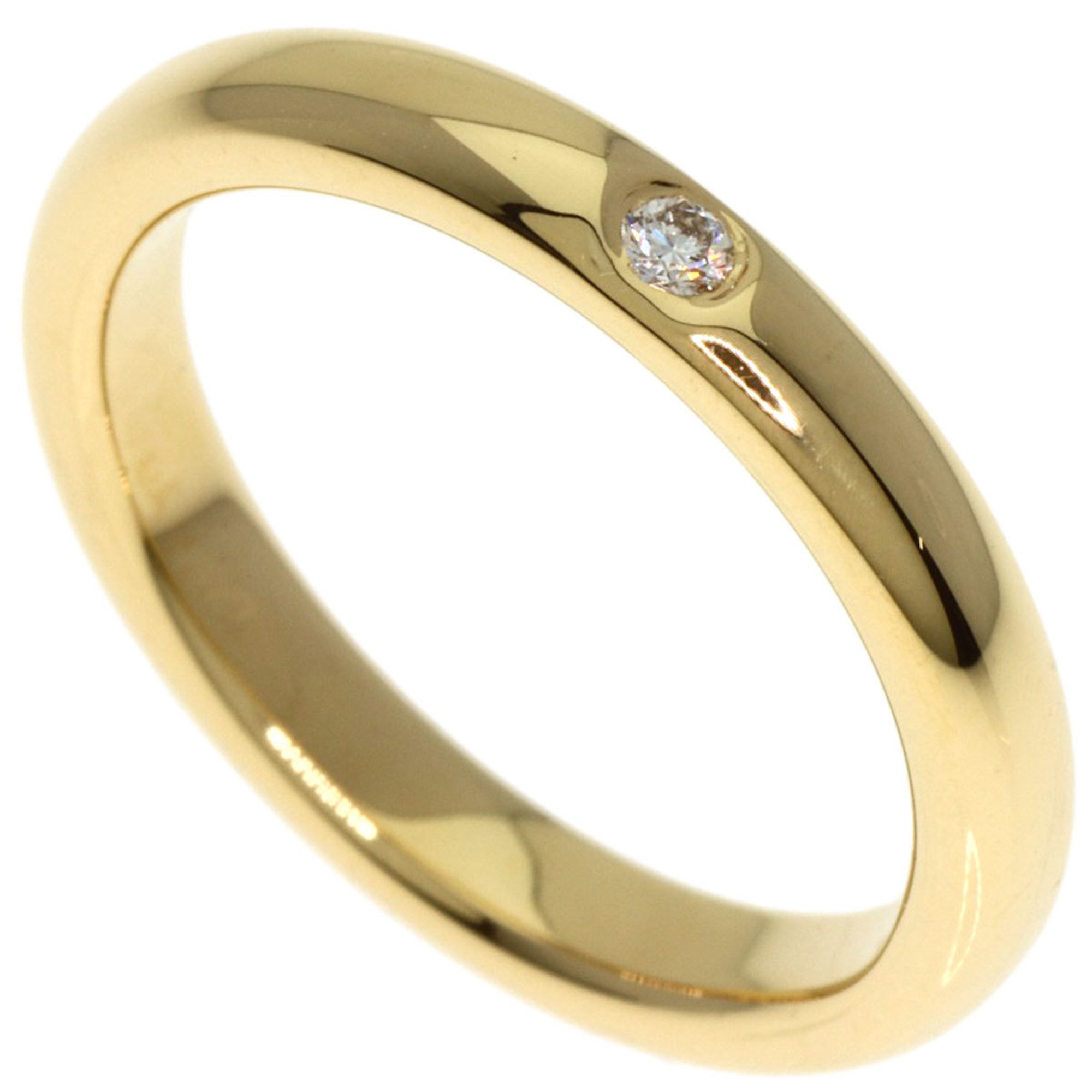 Tiffany Classic Wedding Band 1P Diamond Ring, 18K Yellow Gold, Women's, TIFFANY&Co.