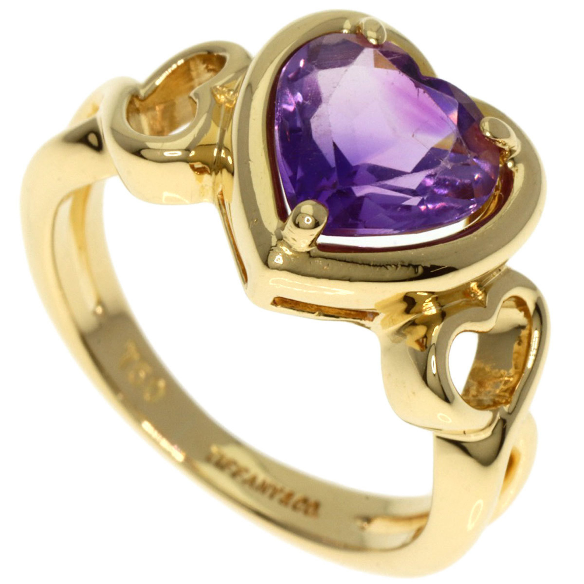 Tiffany Heart Amethyst Ring, 18K Yellow Gold, Women's, TIFFANY&Co.