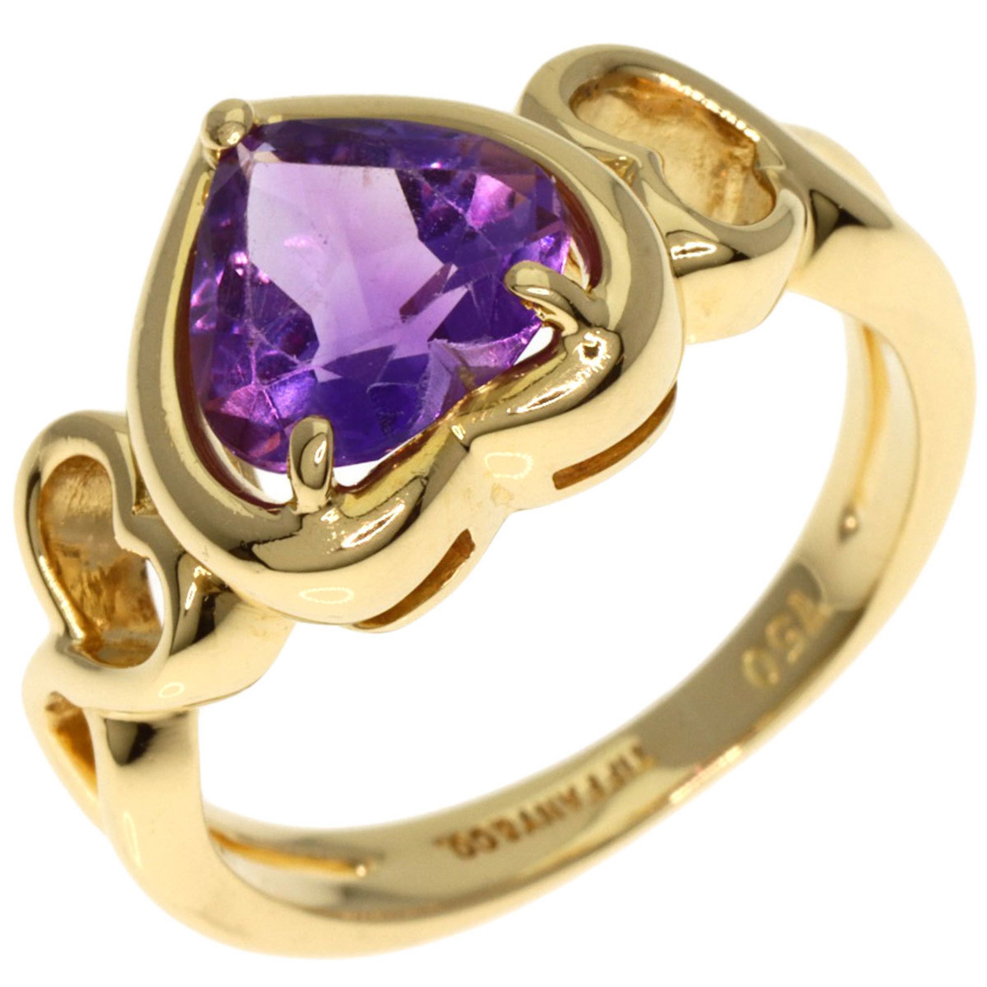 Tiffany Heart Amethyst Ring, 18K Yellow Gold, Women's, TIFFANY&Co.