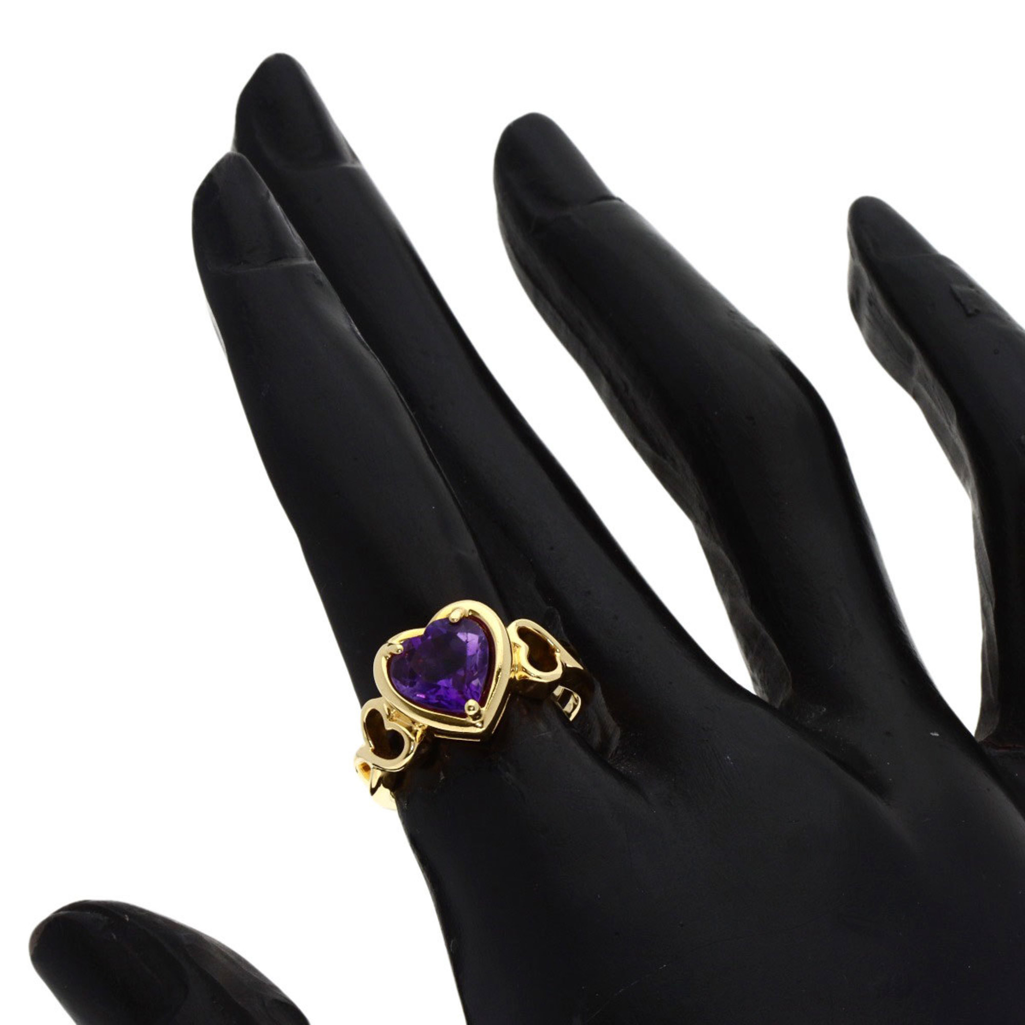 Tiffany Heart Amethyst Ring, 18K Yellow Gold, Women's, TIFFANY&Co.