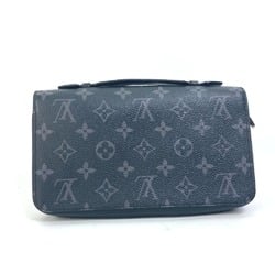 LOUIS VUITTON M61698 Monogram Eclipse Zippy XL Travel Case Round Long Wallet Canvas Men's Black