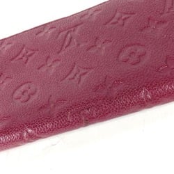 LOUIS VUITTON M60359 Monogram Empreinte Portefeuille Secret Long Wallet Round Leather Women's Aurore Red