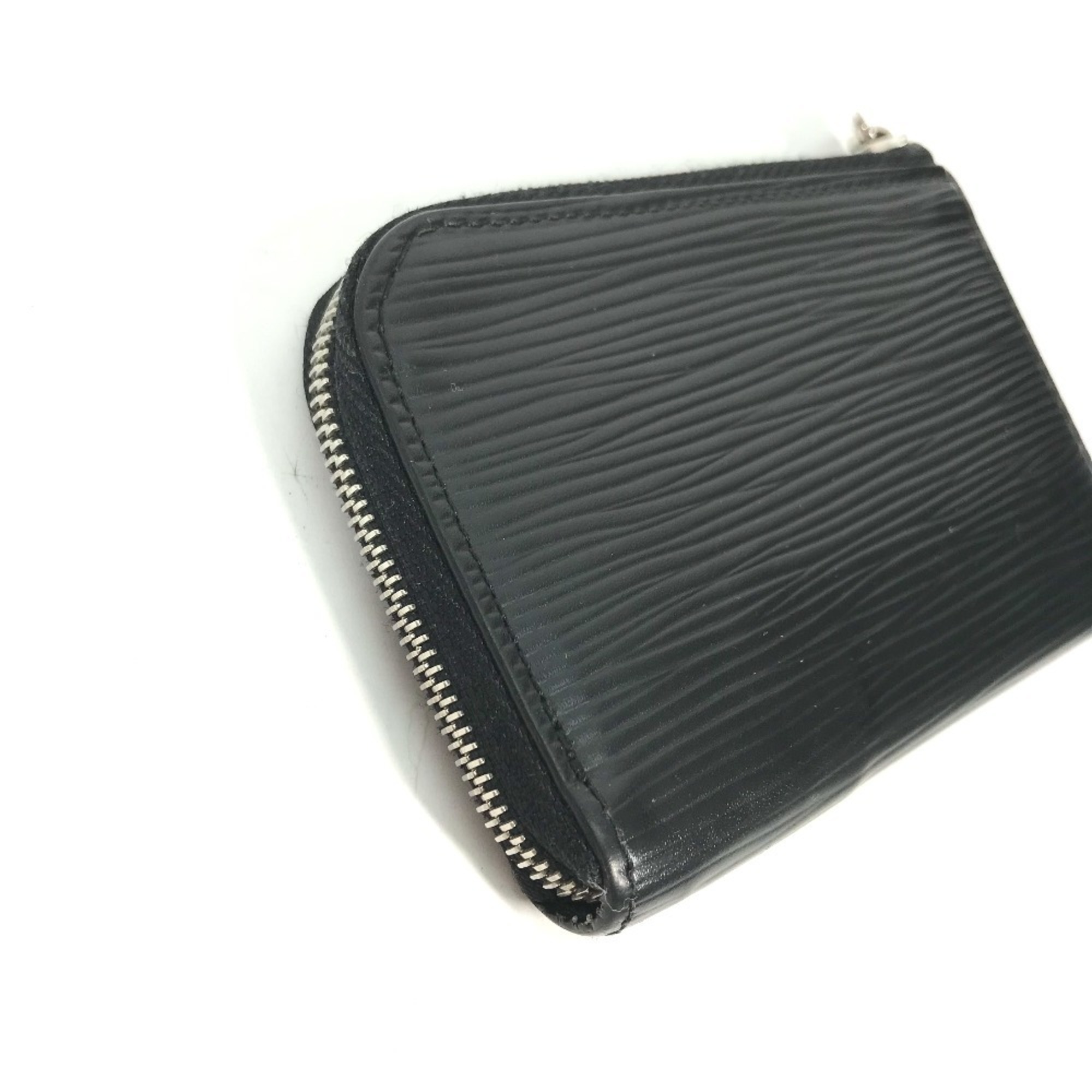 LOUIS VUITTON M61809 Epi Porto Monnaie NM Coin Purse Wallet L-Shaped Wallet/Coin Case Leather Men's Black