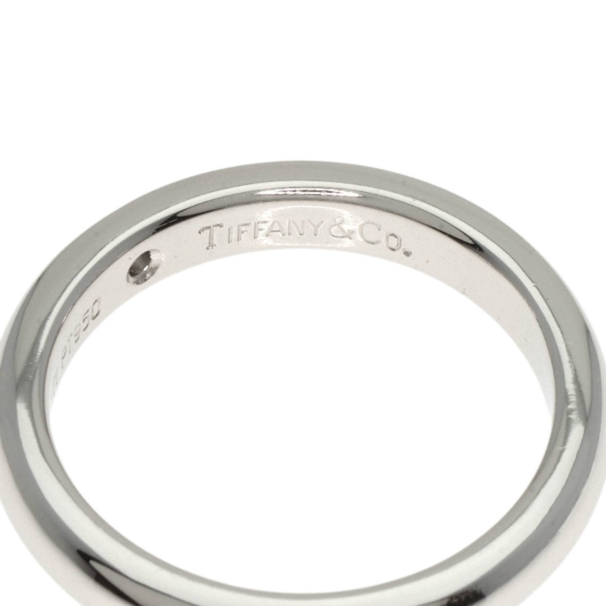 Tiffany Stacking Band 1P Diamond Ring, Platinum PT950, Women's, TIFFANY&Co.