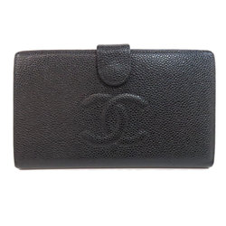 Chanel Coco Mark Wallet Long Caviar Skin Women's CHANEL