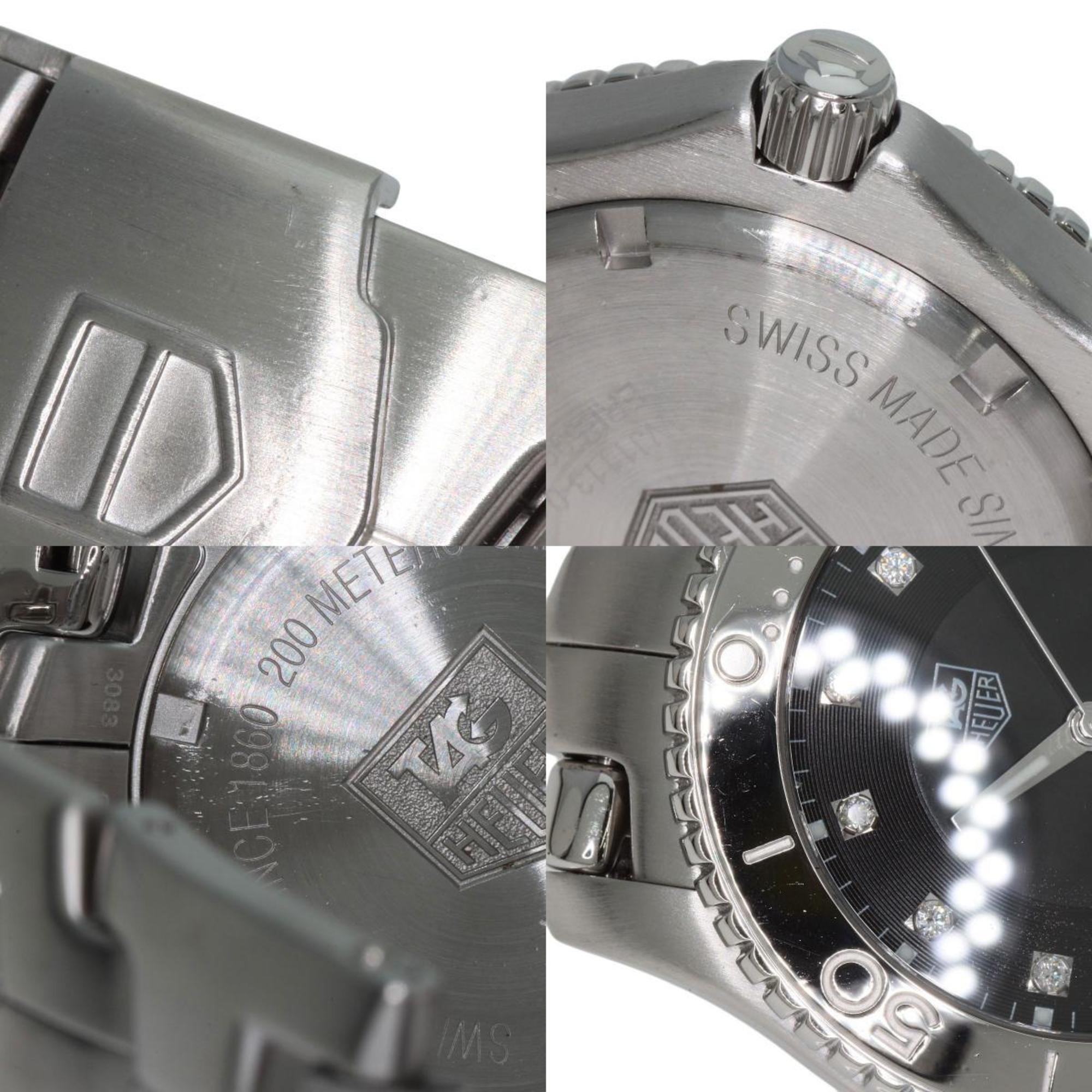 TAG Heuer WJ1113 Link 11P Diamond Watch Stainless Steel SS Men's HEUER