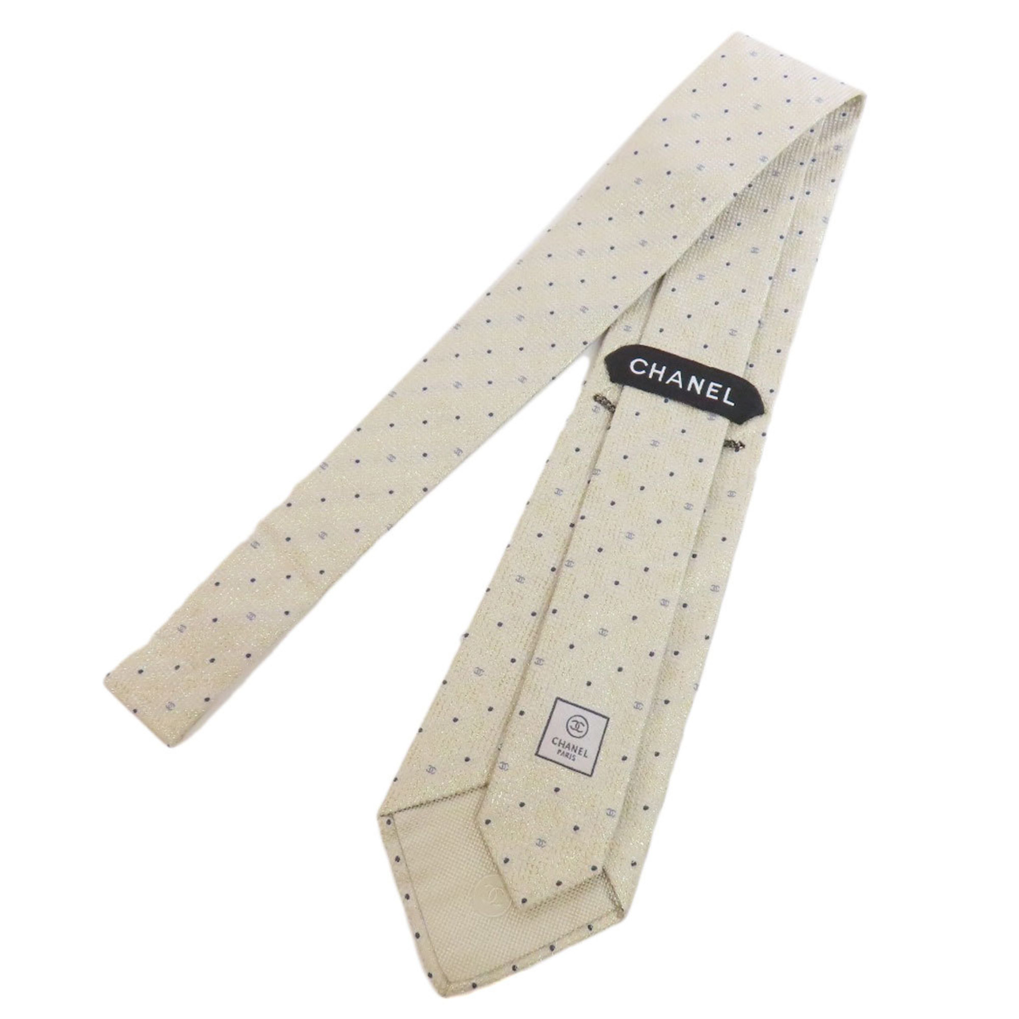 Chanel Coco Mark Necktie Silk Polyester Men's CHANEL