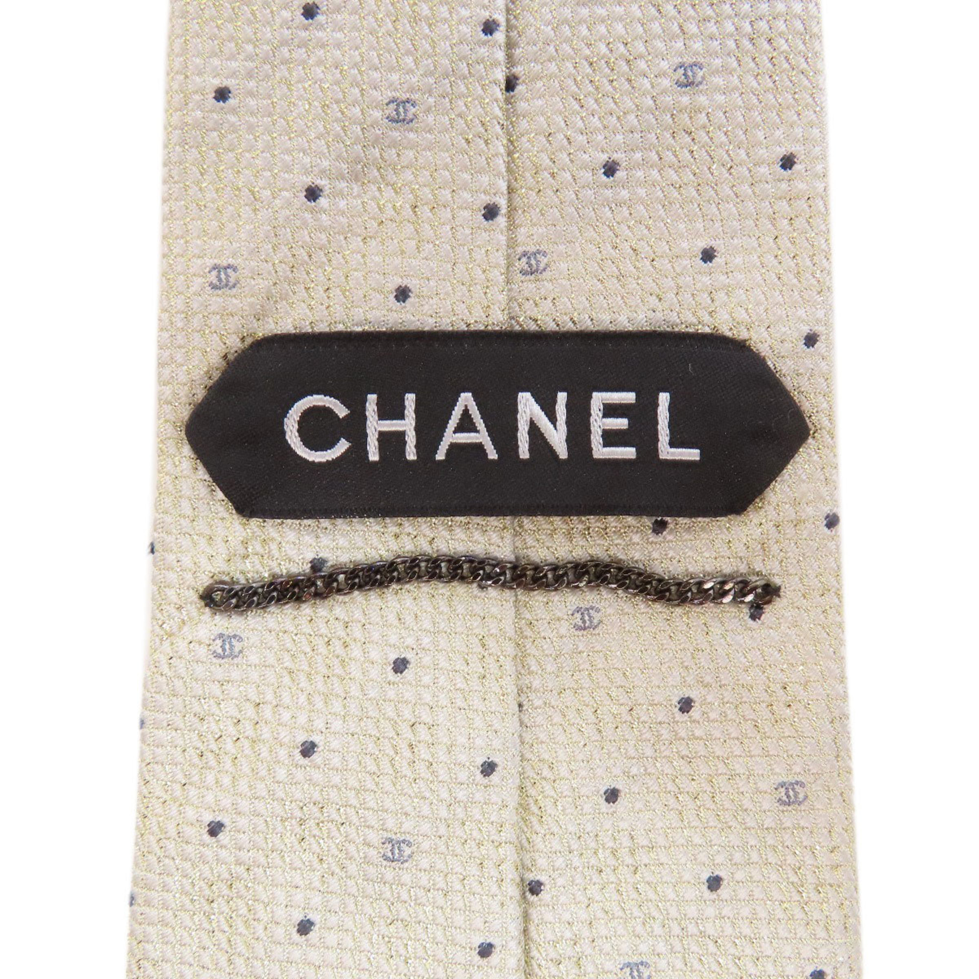 Chanel Coco Mark Necktie Silk Polyester Men's CHANEL