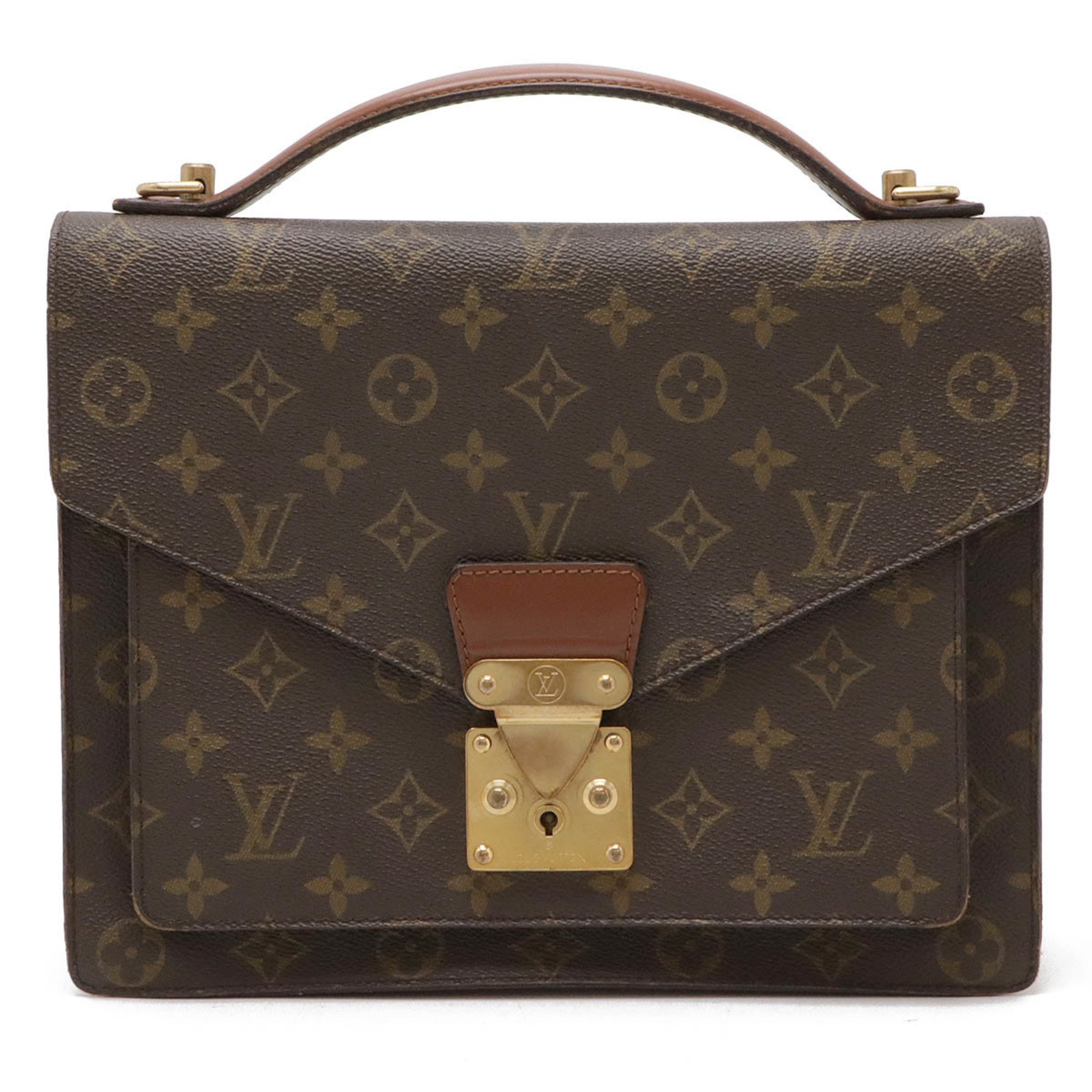 LOUIS VUITTON Louis Vuitton Monogram Montsouris 28 Second Bag Handbag Key Missing M51185