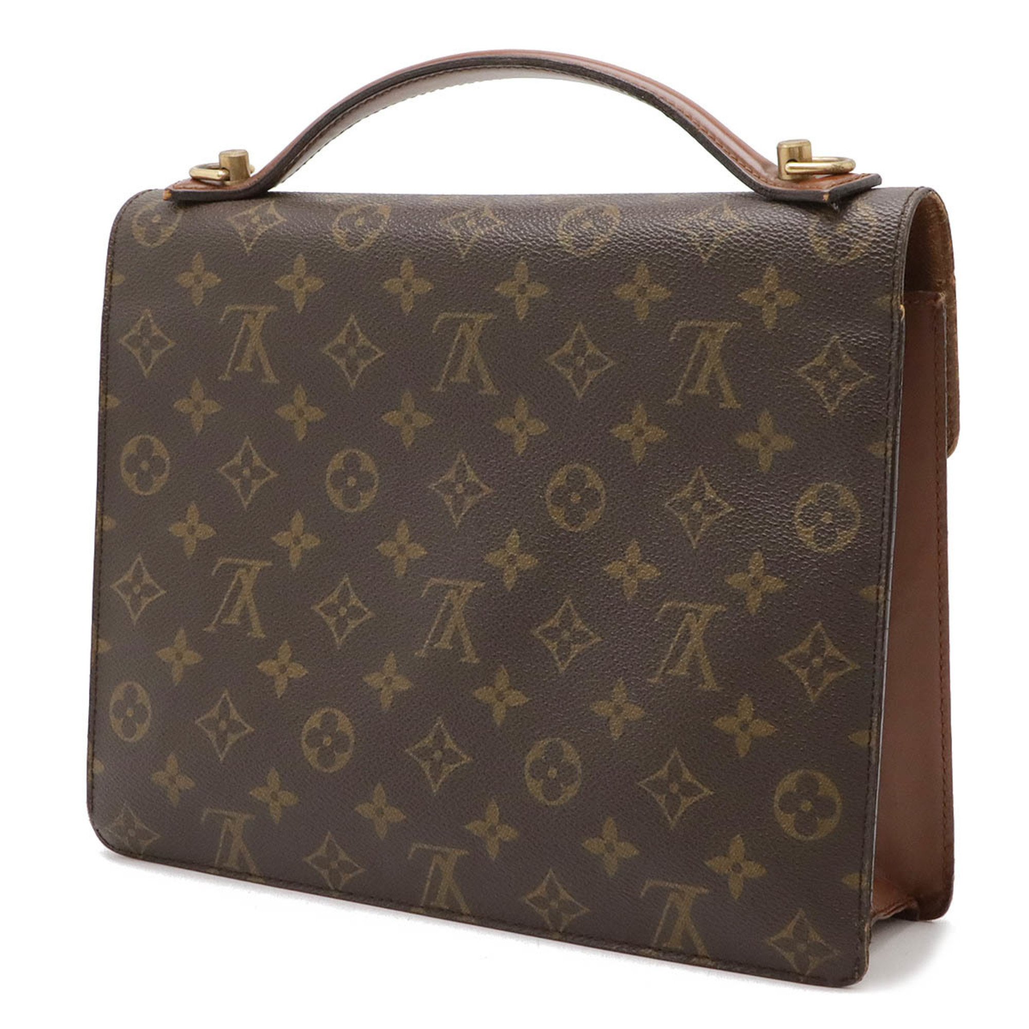 LOUIS VUITTON Louis Vuitton Monogram Montsouris 28 Second Bag Handbag Key Missing M51185