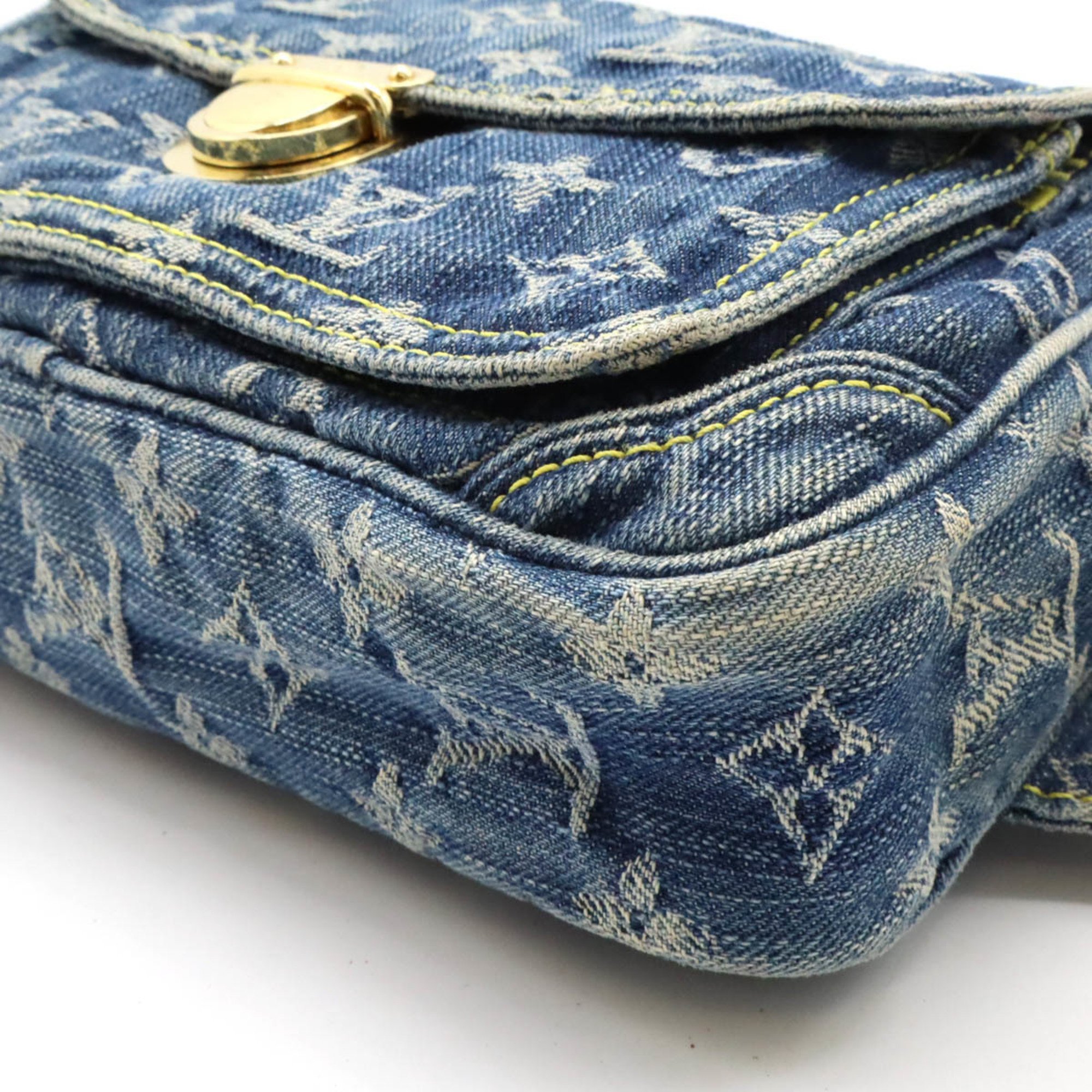 LOUIS VUITTON Louis Vuitton Monogram Denim Bum Bag Waist Body Shoulder Blue M95347